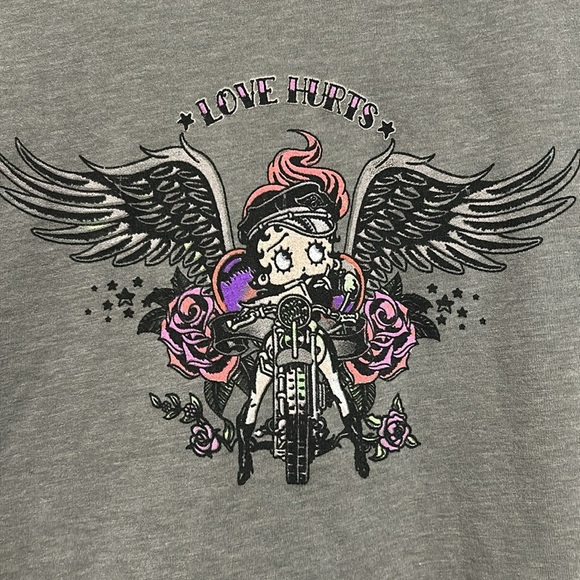 Betty Boop boxy crop top t shirt by Brisco - Picture 2 of 4